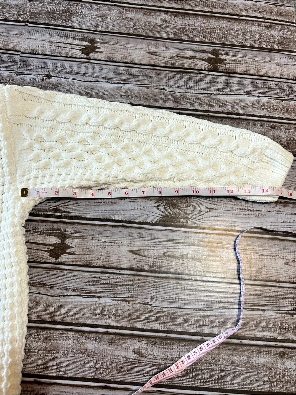 Altar'd State Ivory Cable Knit Button Cardigan - Picture 6 of 6